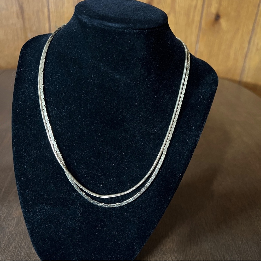 American showcase gold tone chain necklace lot of 2